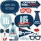 Big Dot of Happiness Boy 16th Birthday - Sweet Sixteen Birthday Party Photo Booth Props Kit - 20 Count